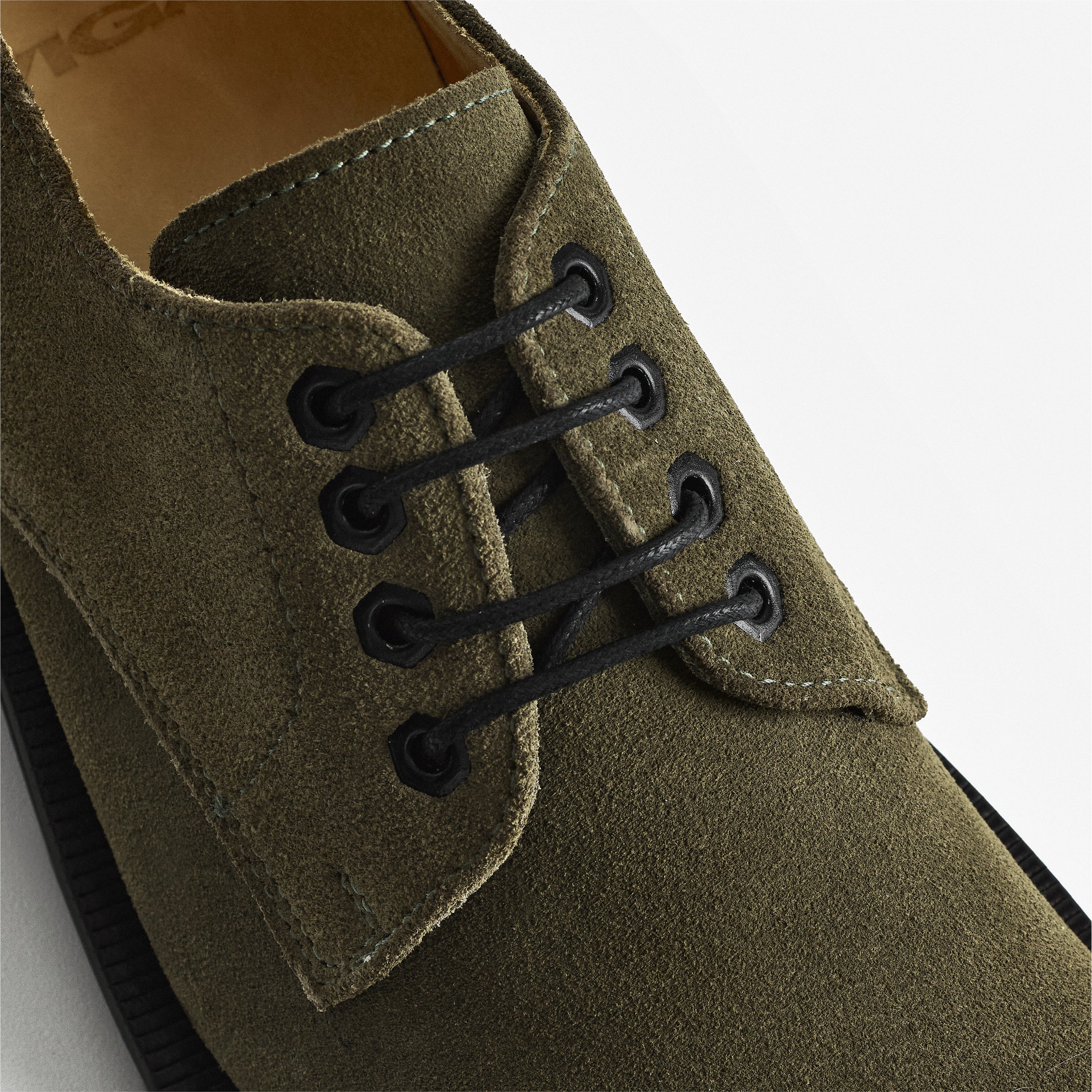 Derby Wide Toe Olive Black