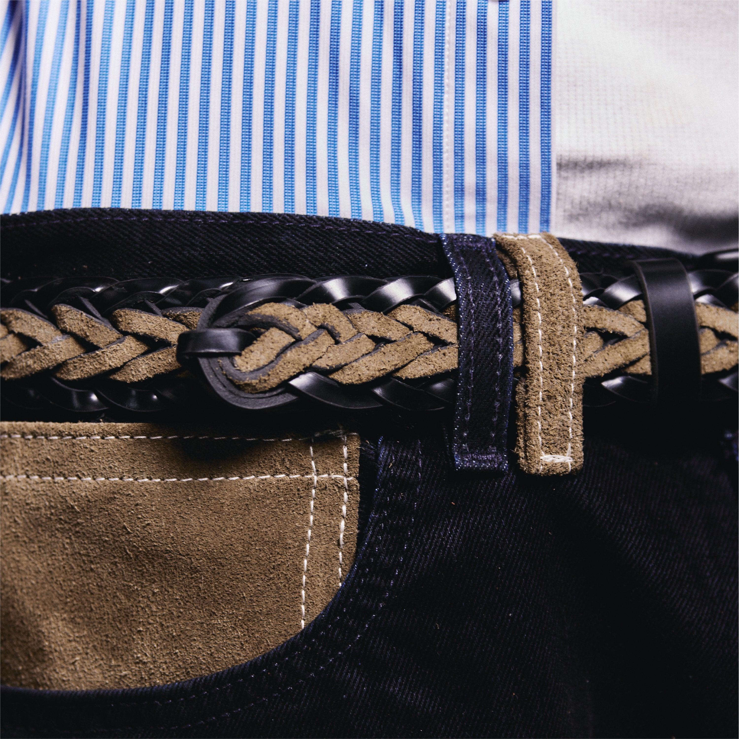 Tresse Belt Olive Black
