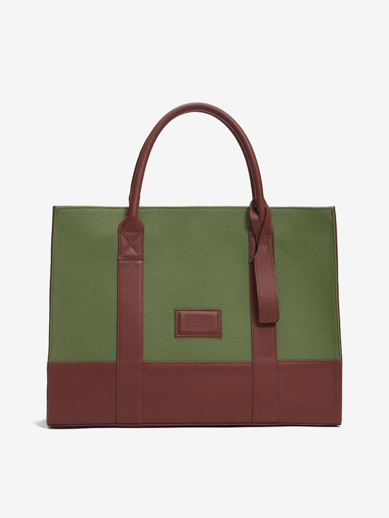 Cocker Tote Bag Coffee & Green