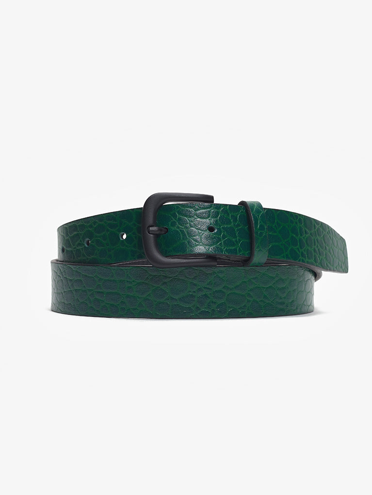 Cocker Belt Croco Green