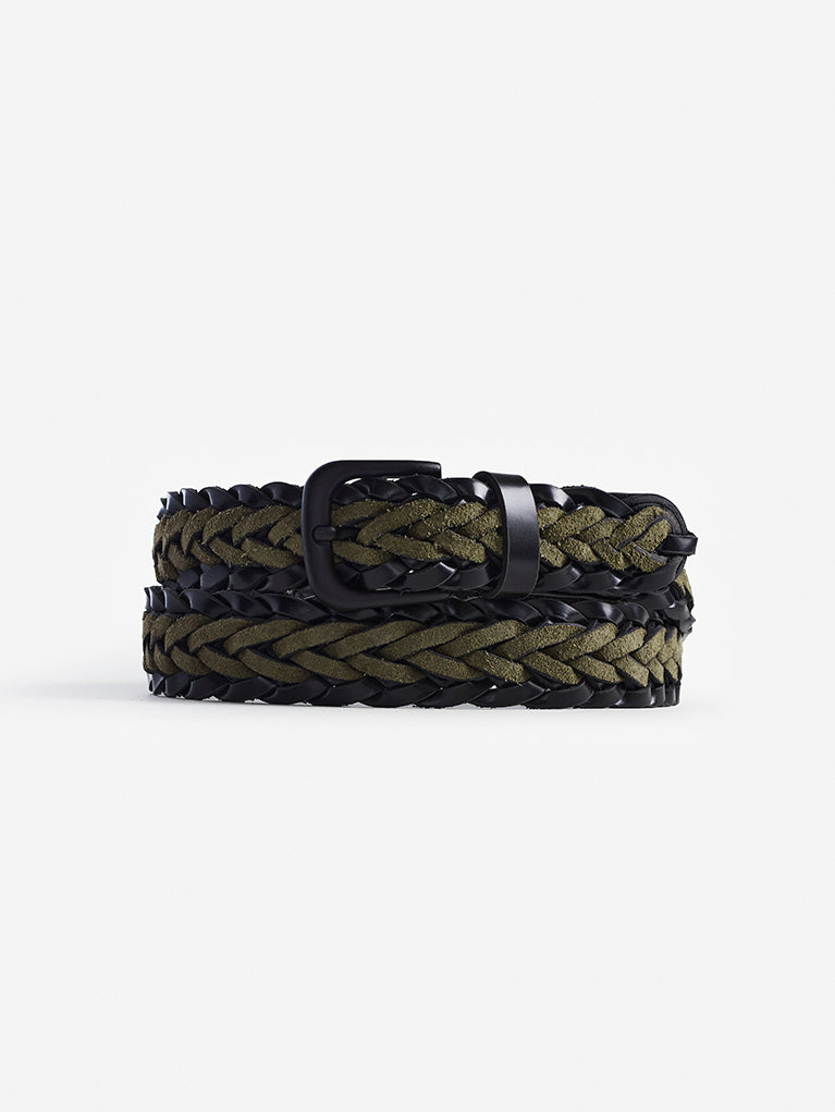 Tresse Belt Olive Black